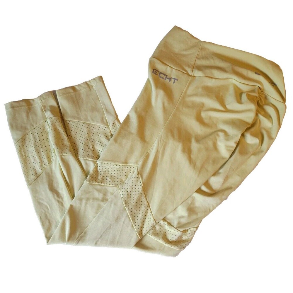 Echt Leggings Mesh Cutout Scrunch Butt Yellow MEDIUM
